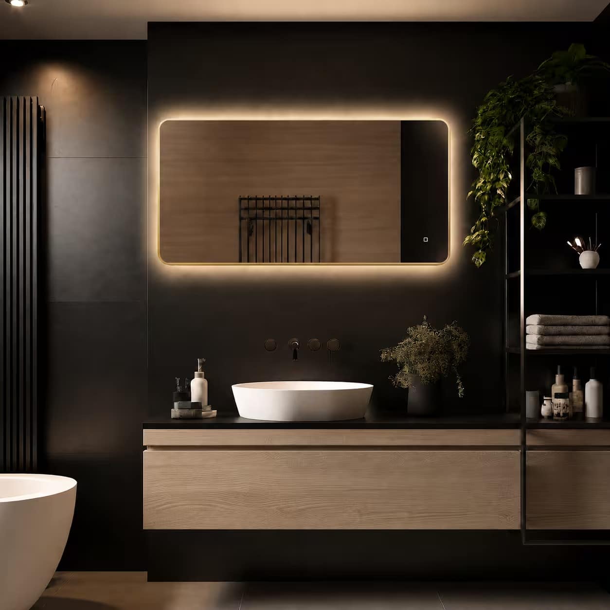 Badkamerspiegel Marbella 120×60, met gouden lijst