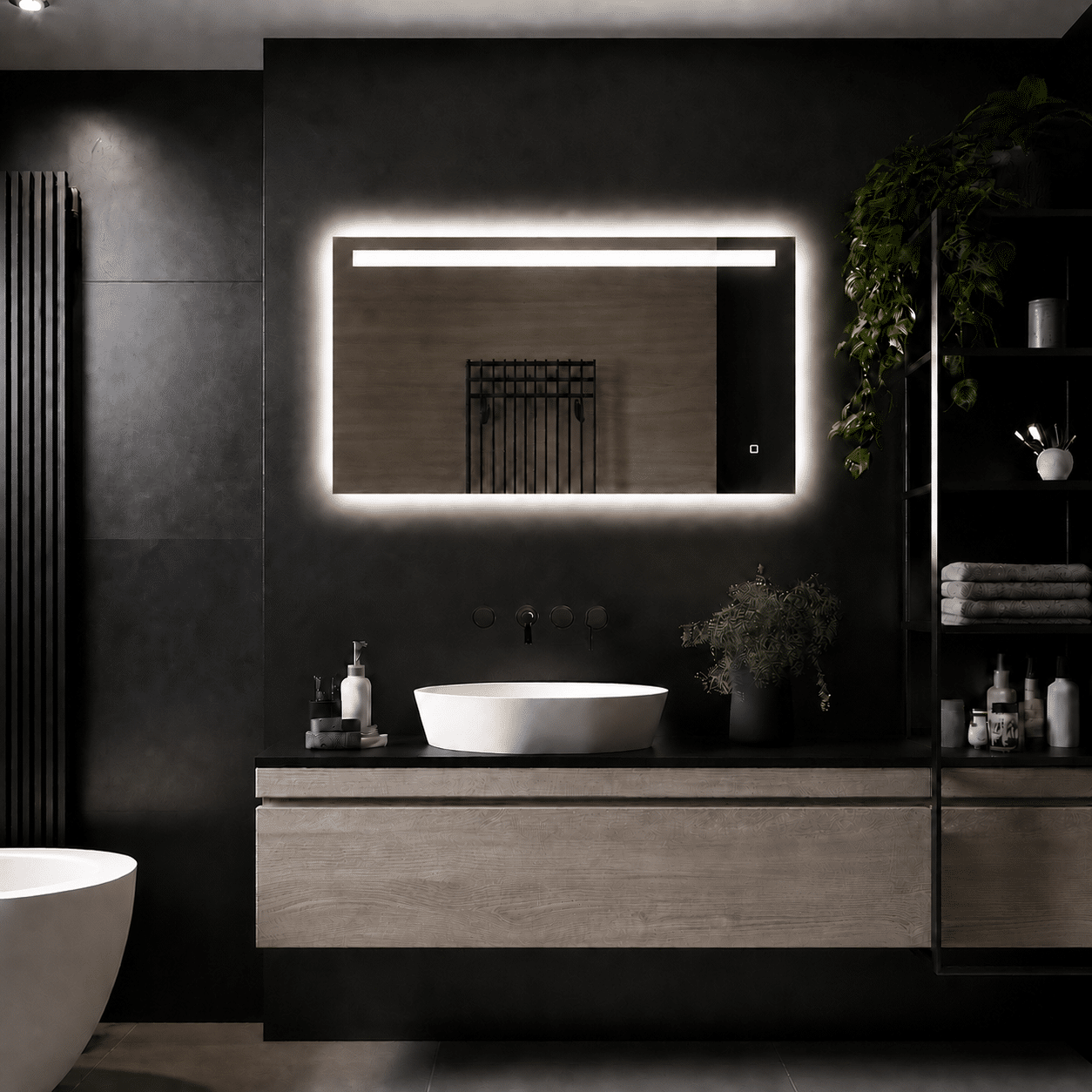 Badkamerspiegel Ambi LED 100×60