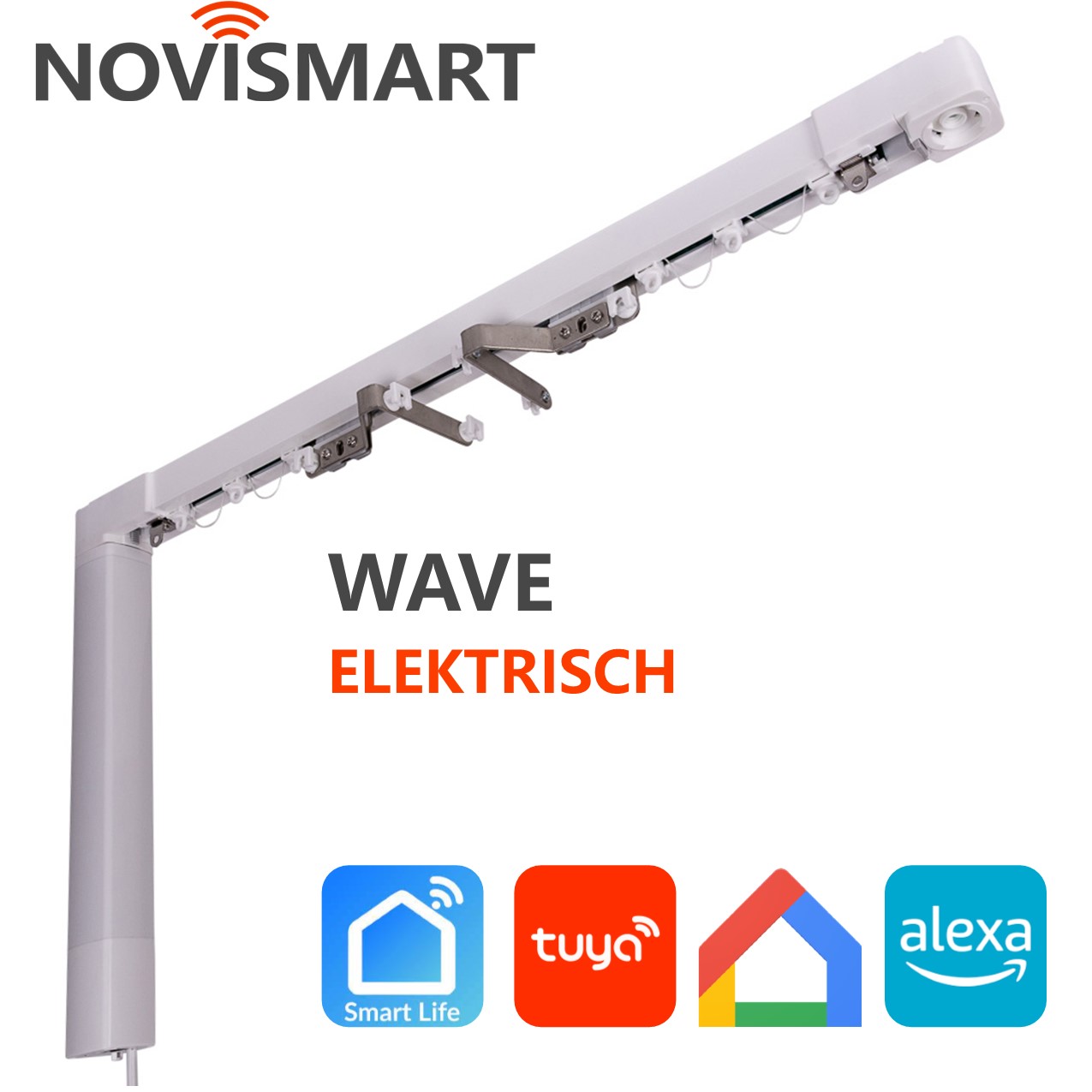 BARKOD Select Elektrische WAVE Gordijnrails Wifi · Novismart