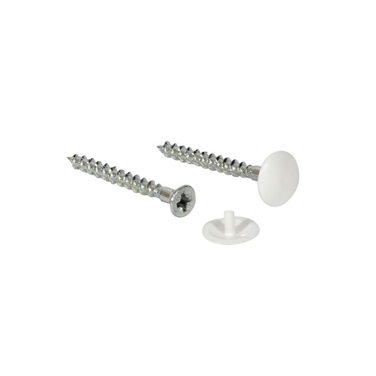 BARKOD Select Schroef 4×40 mm met afdekkapje – Wit