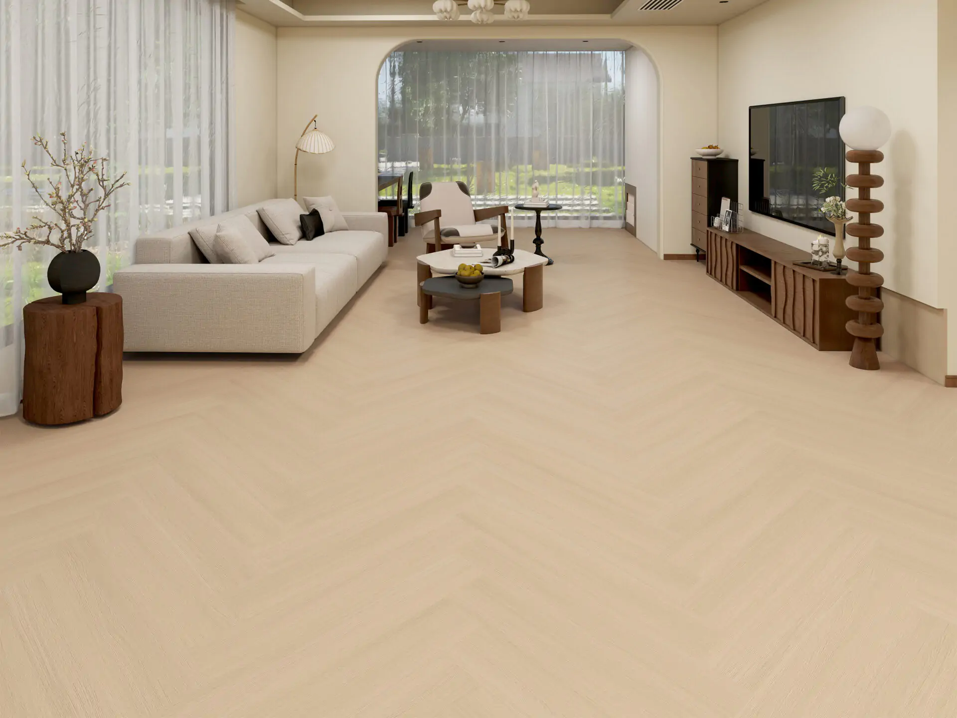 Maison Royale Collection Plak PVC Visgraat XL Beige Oak