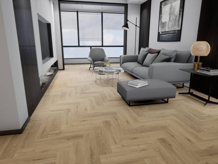 Maison Royale Collection Visgraat Click PVC Light Brown Met Geintegreerde Ondervloer