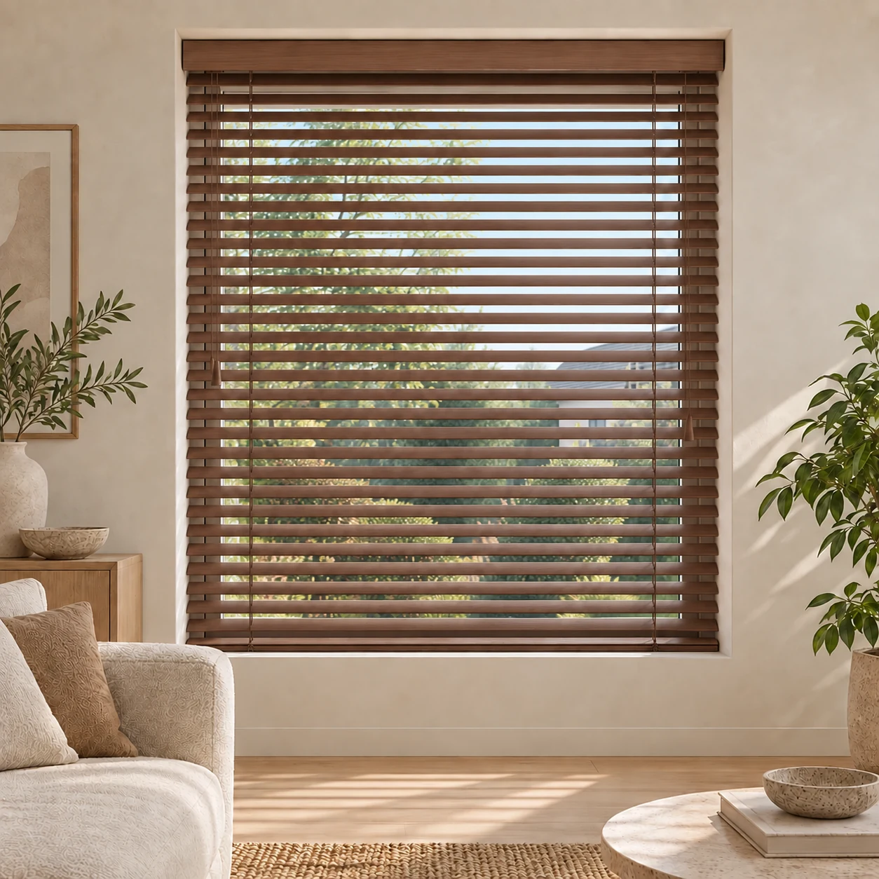 Houten Jaloezie 25 mm – Klassiek Walnoot