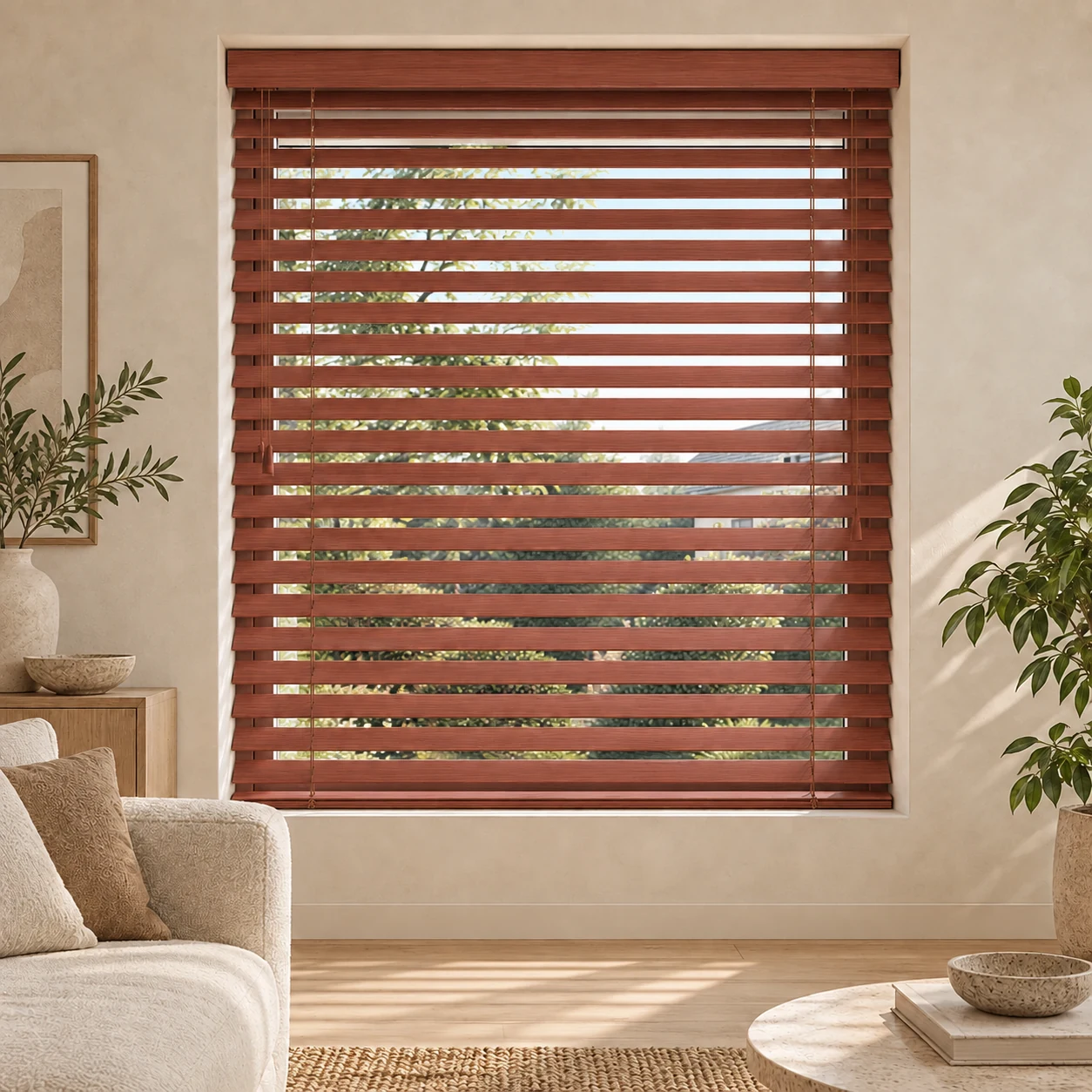 Houten Jaloezie 50 mm – Antiek Donker Eiken