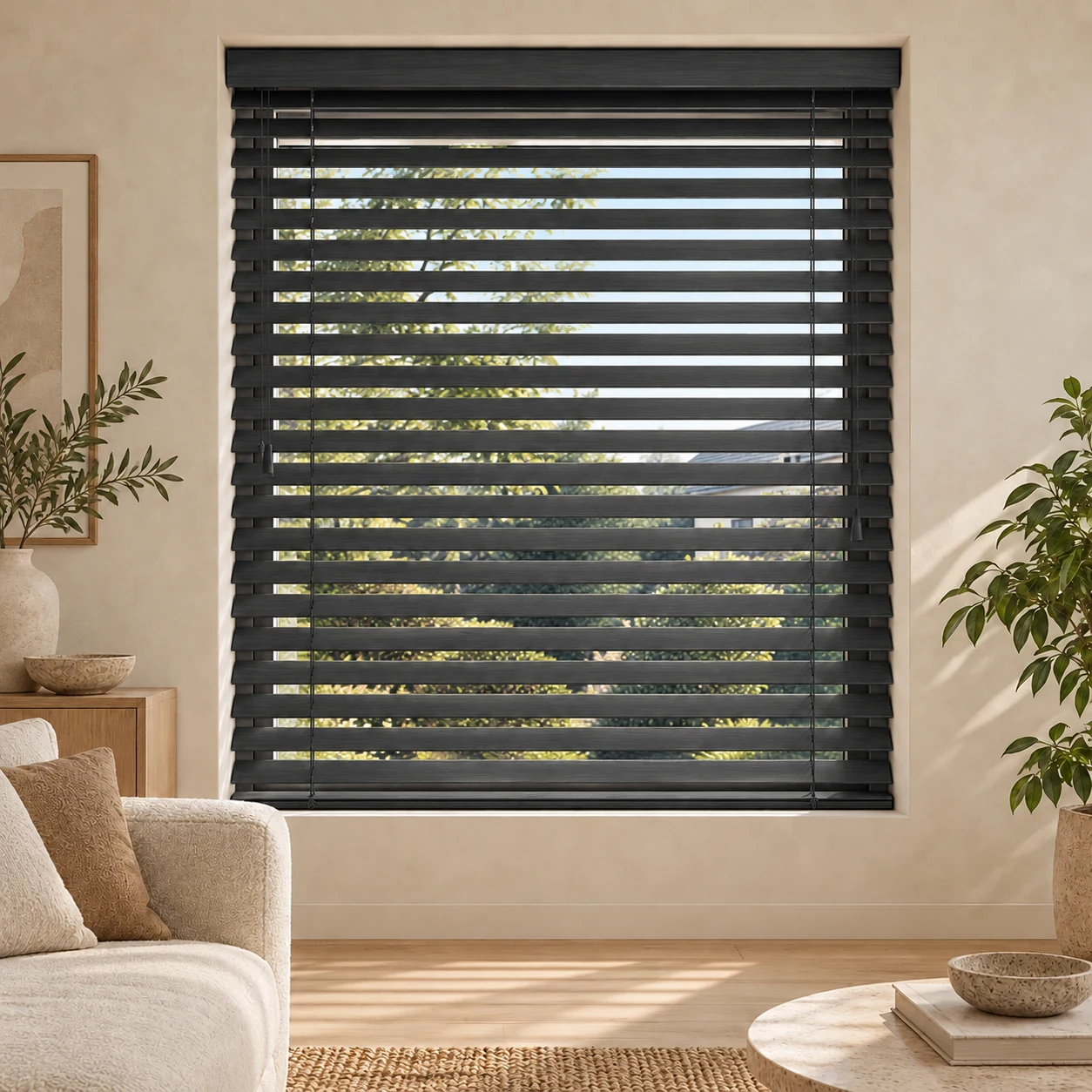 Houten Jaloezie 50 mm – Rookgrijs
