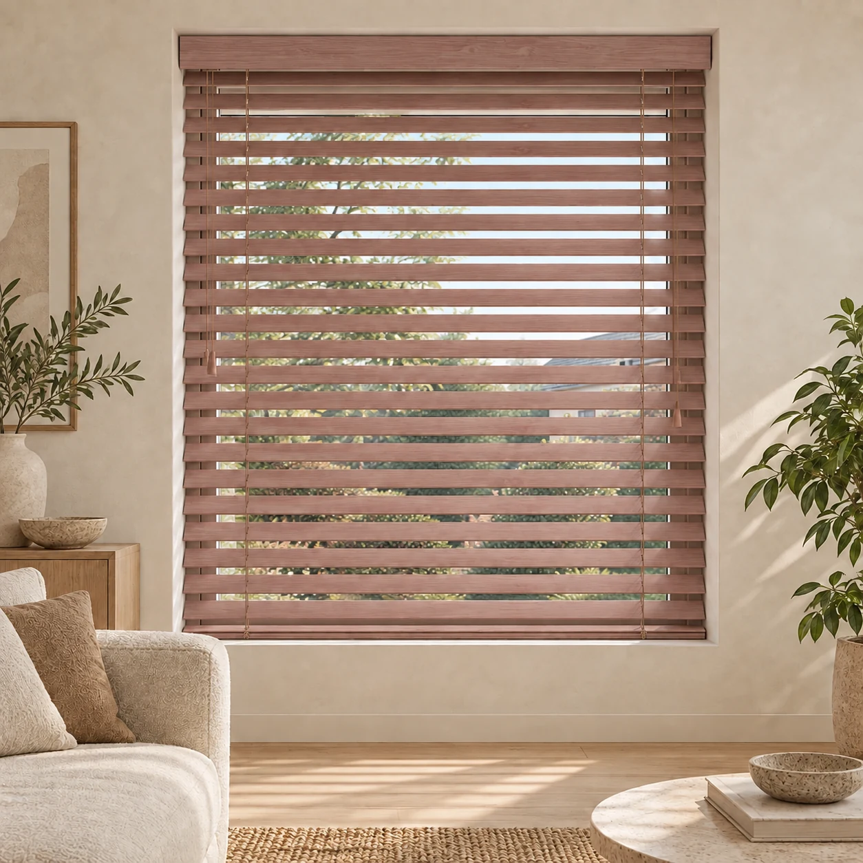 Houten Jaloezie 50 mm – Licht Eiken