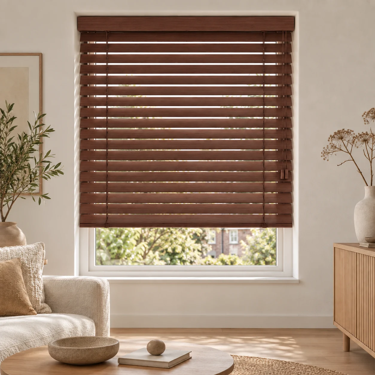 Houten Jaloezie 50 mm – Mahoniebruin
