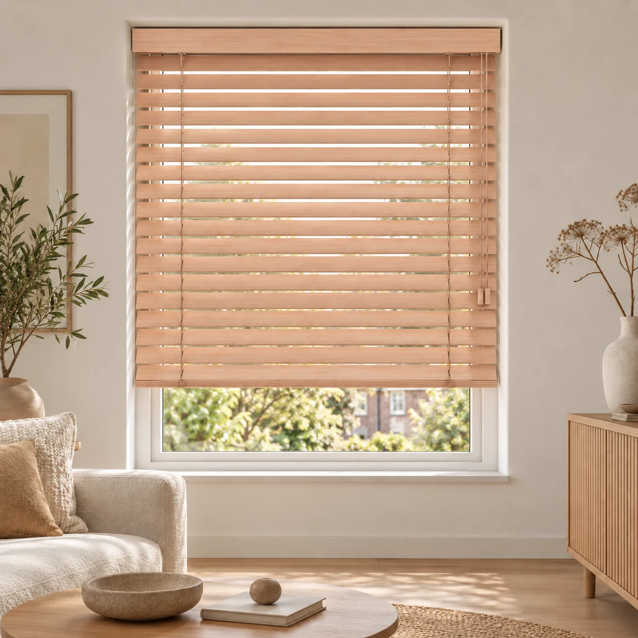 Houten Jaloezie 50 mm – Honing Naturel