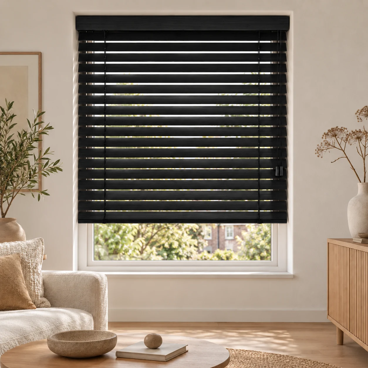 Houten Jaloezie 50 mm – Diepzwart