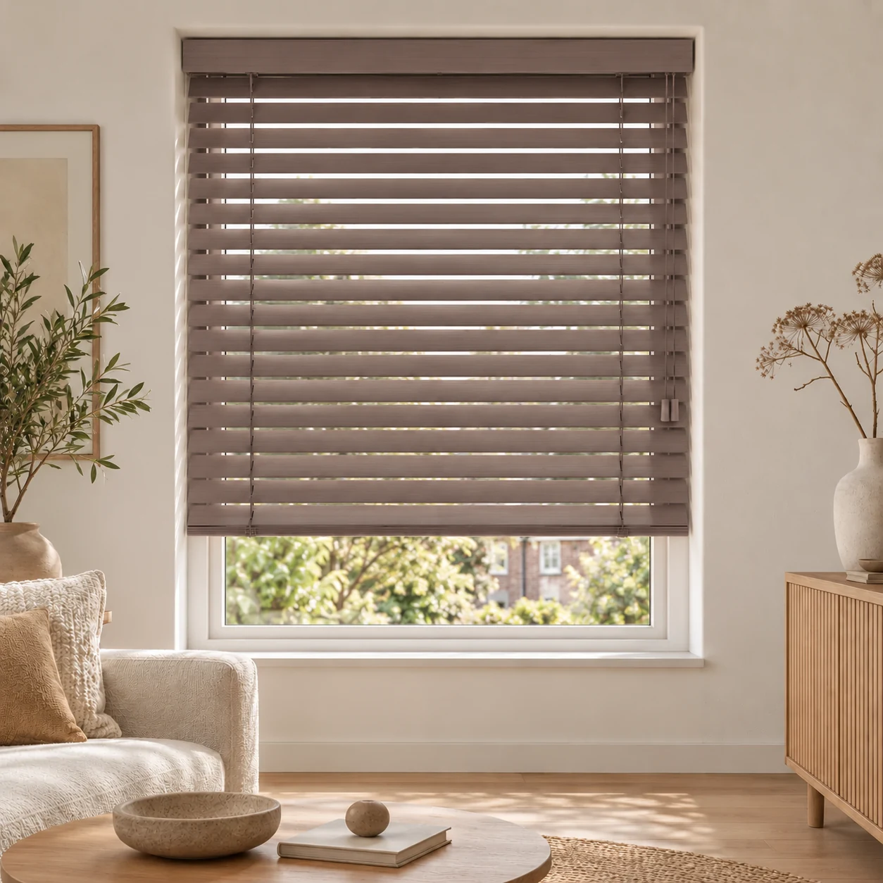 Houten Jaloezie 50 mm – Cacao Taupe
